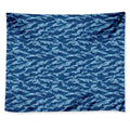 Navy Tiger Stripe Camo Pattern Print Tapestry