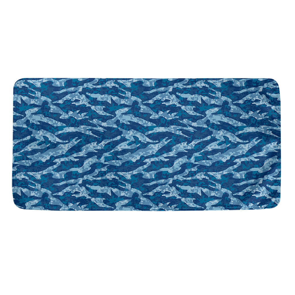 Navy Tiger Stripe Camo Pattern Print Towel