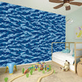 Navy Tiger Stripe Camo Pattern Print Wall Sticker