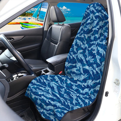 Navy Tiger Stripe Camo Pattern Print Waterproof Car Seat Cover
