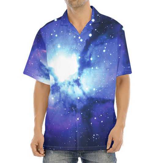 Nebula Space Print Aloha Shirt