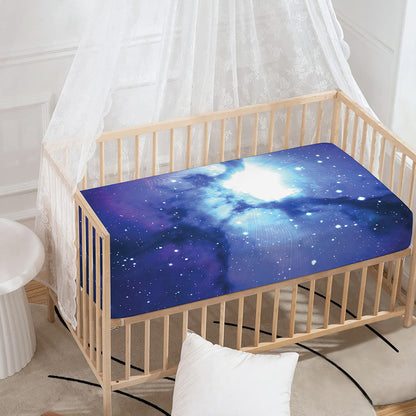 Nebula Space Print Baby Crib Sheet