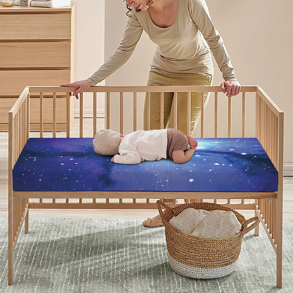 Nebula Space Print Baby Crib Sheet