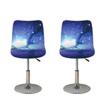 Nebula Space Print Bar Stool Covers