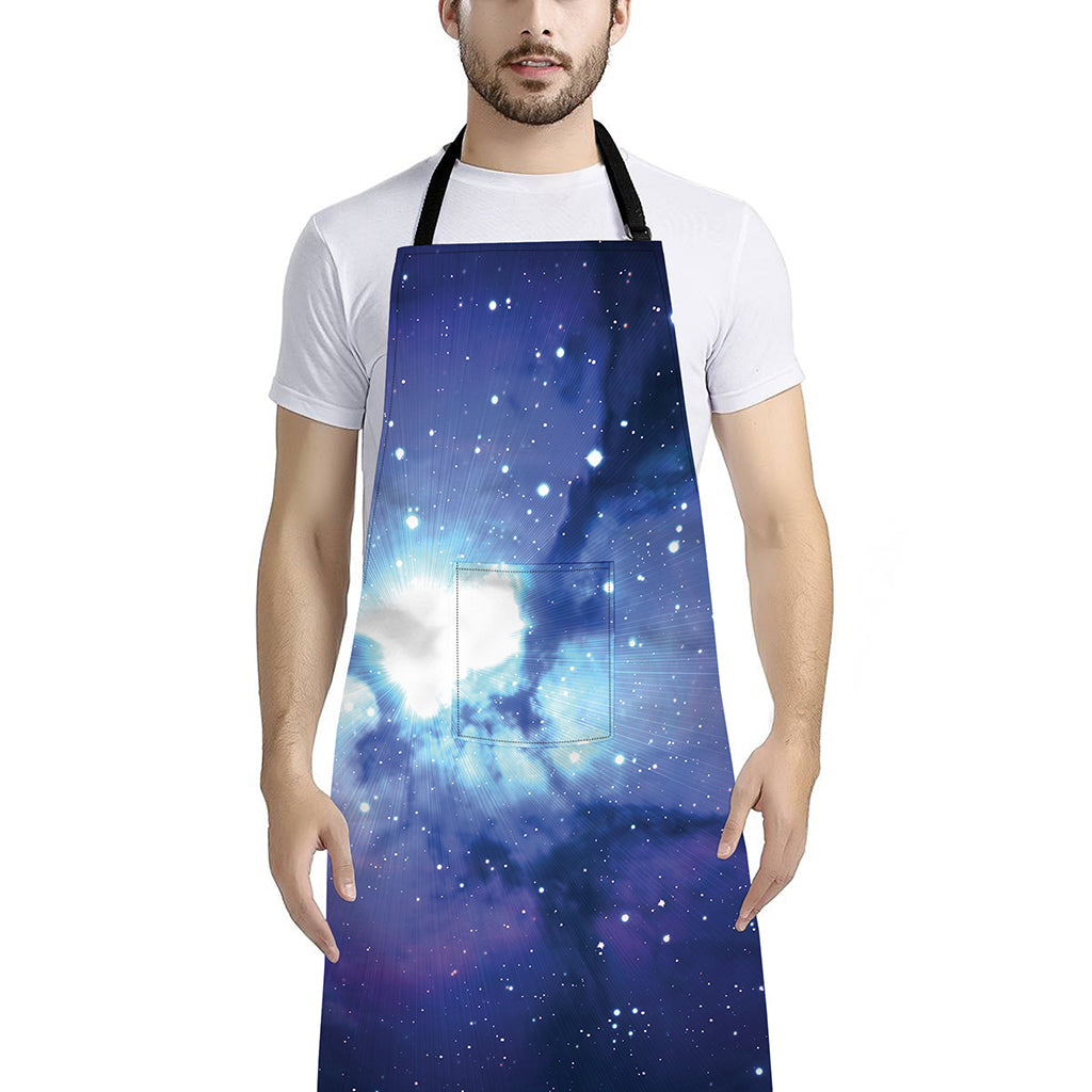 Nebula Space Print Bib Apron With Pocket
