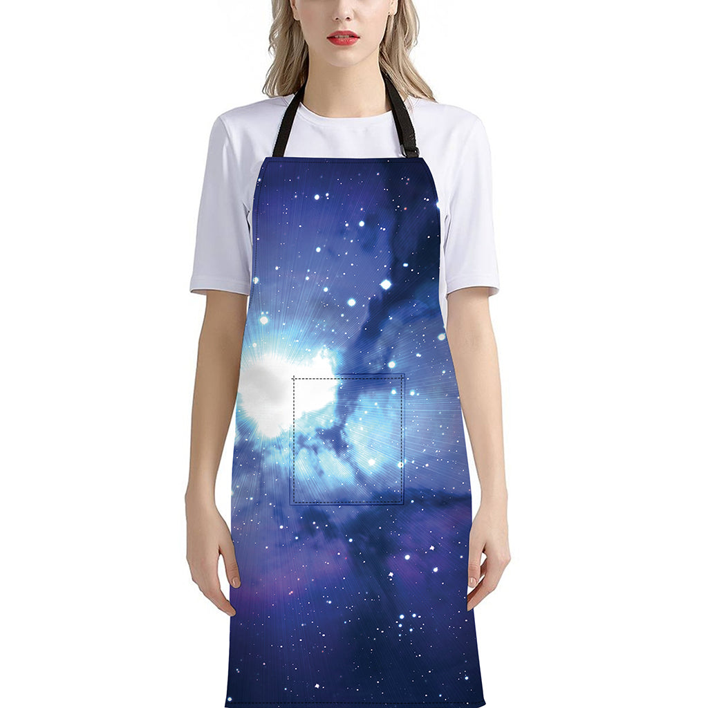 Nebula Space Print Bib Apron With Pocket