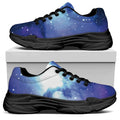 Nebula Space Print Black Chunky Shoes