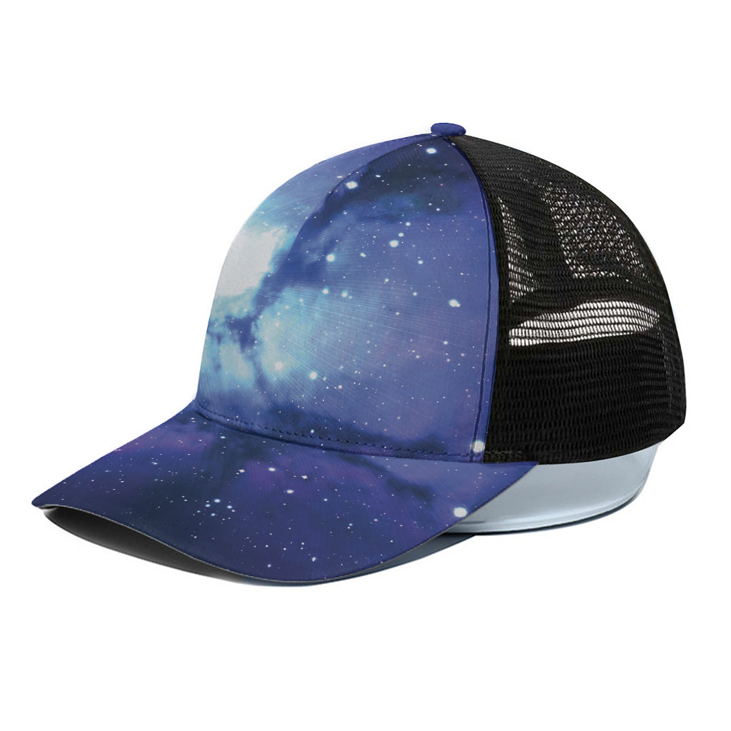 Nebula Space Print Black Mesh Trucker Cap