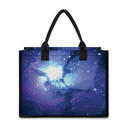 Nebula Space Print Canvas Tote Bag