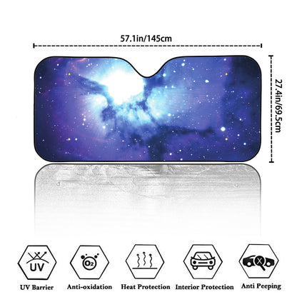Nebula Space Print Car Windshield Sun Shade