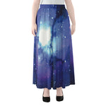 Nebula Space Print Chiffon Maxi Skirt