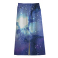 Nebula Space Print Cotton Front Slit Maxi Skirt