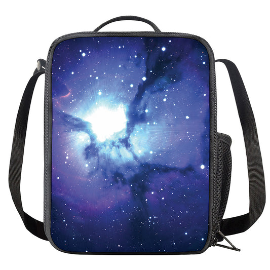 Nebula Space Print Crossbody Lunch Bag