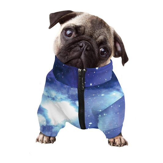 Nebula Space Print Dog Zip Up Jacket