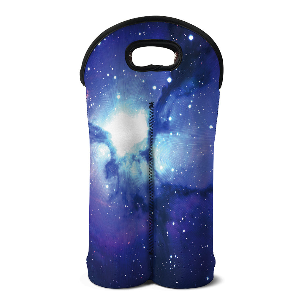 Nebula Space Print Double Neoprene Wine Tote