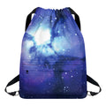 Nebula Space Print Drawstring Backpack