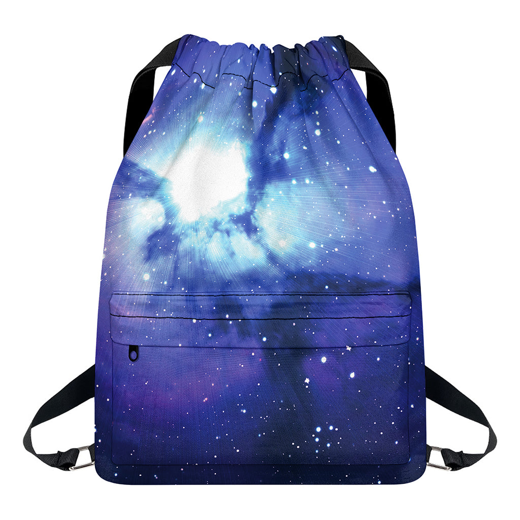 Nebula Space Print Drawstring Backpack