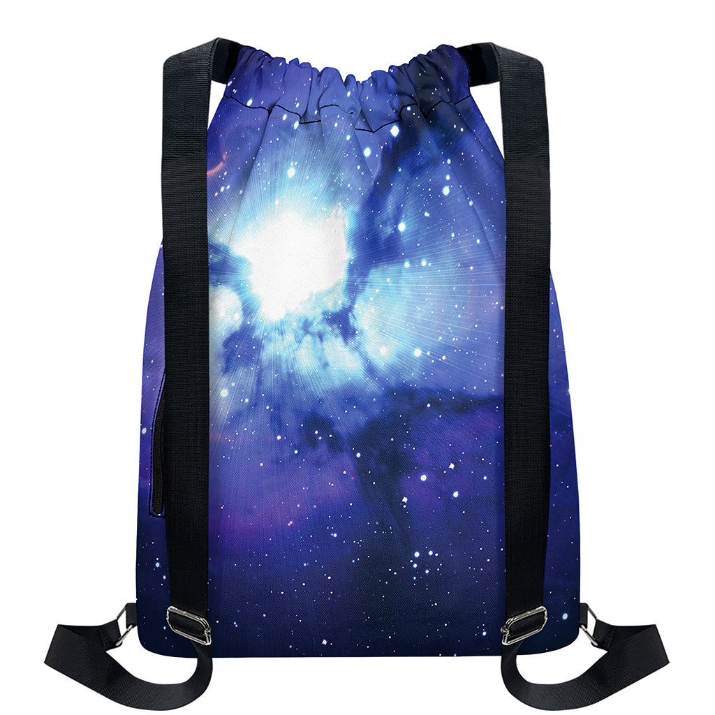 Nebula Space Print Drawstring Backpack