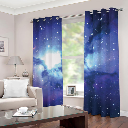 Nebula Space Print Grommet Curtains