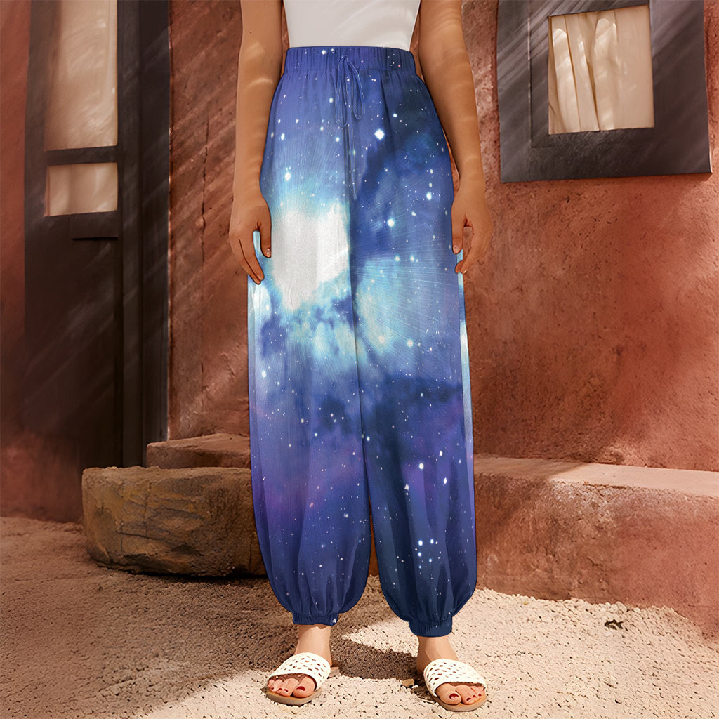 Nebula Space Print Harem Pants