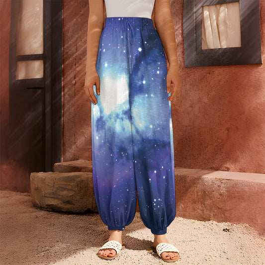Nebula Space Print Harem Pants