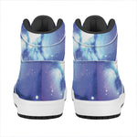 Nebula Space Print High Top Leather Sneakers