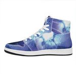 Nebula Space Print High Top Leather Sneakers