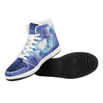 Nebula Space Print High Top Leather Sneakers