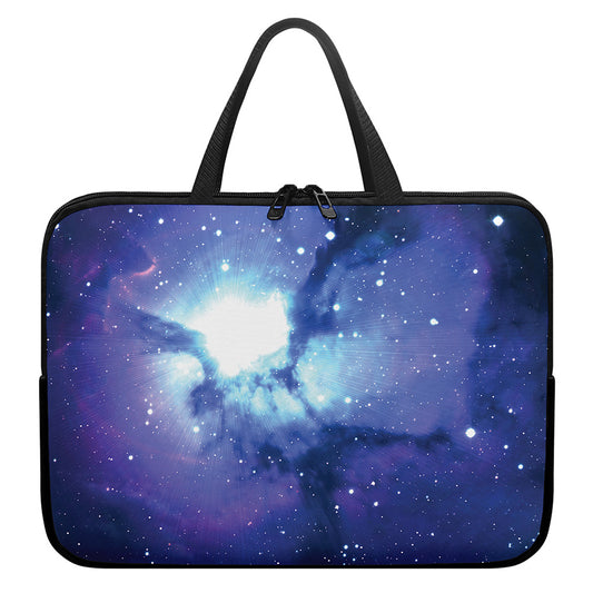 Nebula Space Print Laptop Sleeve With Handle