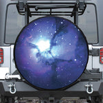 Nebula Space Print Leather Spare Tire Cover