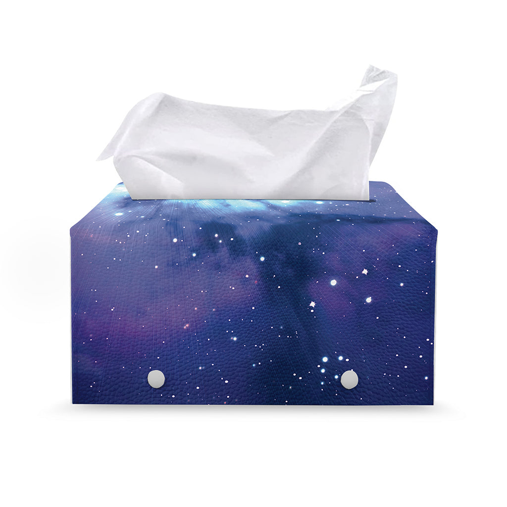 Nebula Space Print Leather Tissue Box Cover