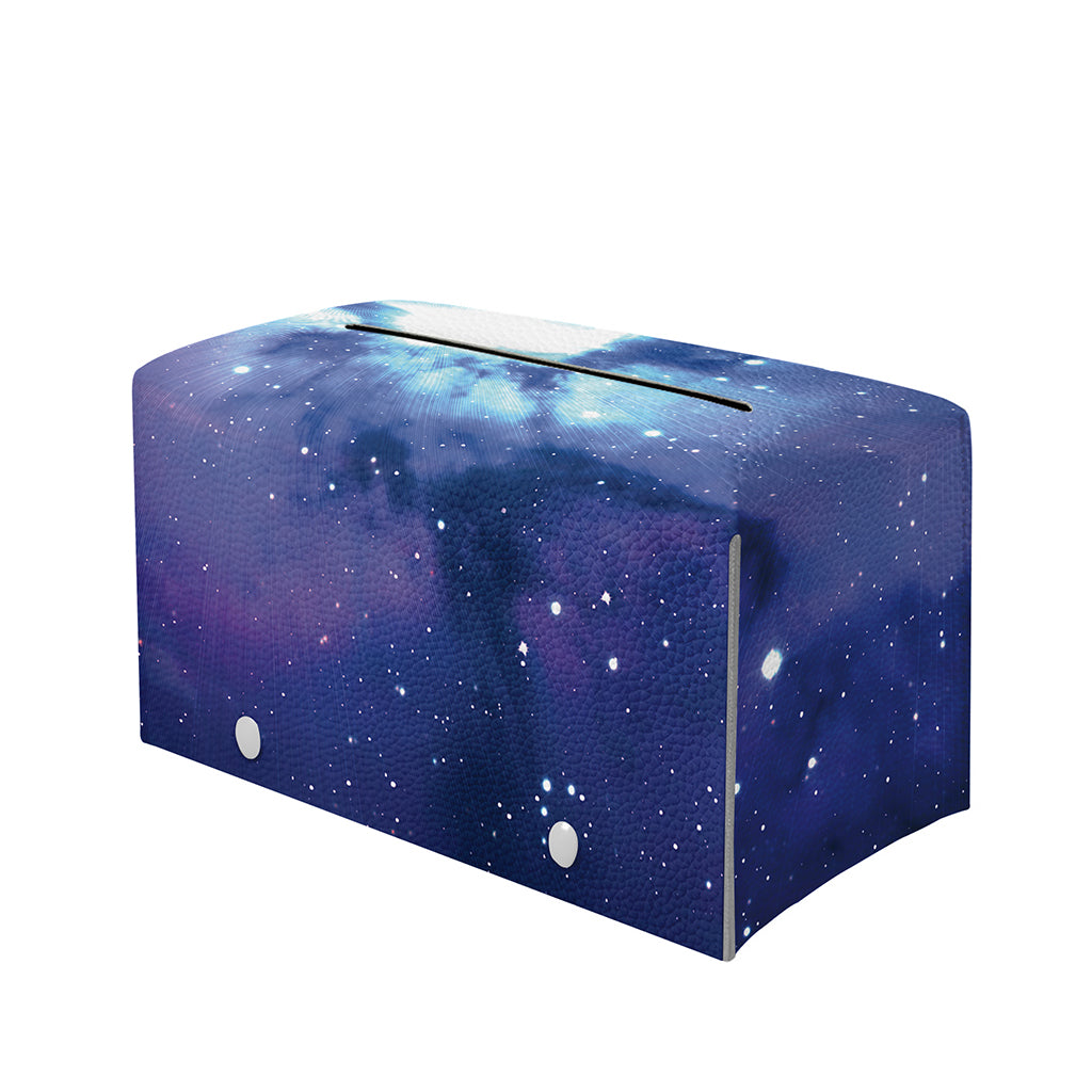 Nebula Space Print Leather Tissue Box Cover