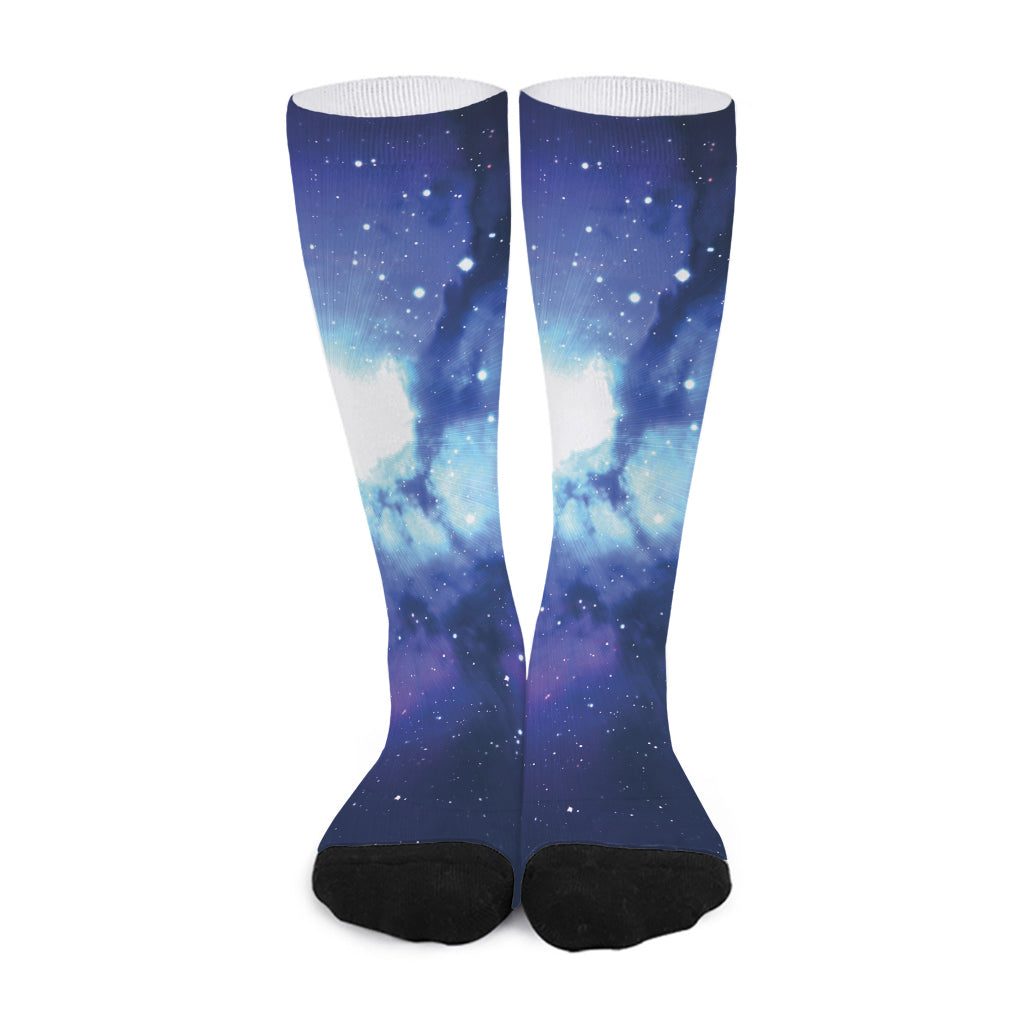 Nebula Space Print Long Socks