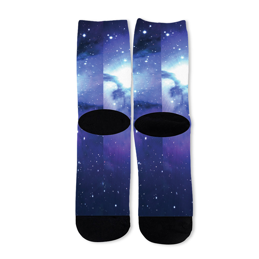 Nebula Space Print Long Socks