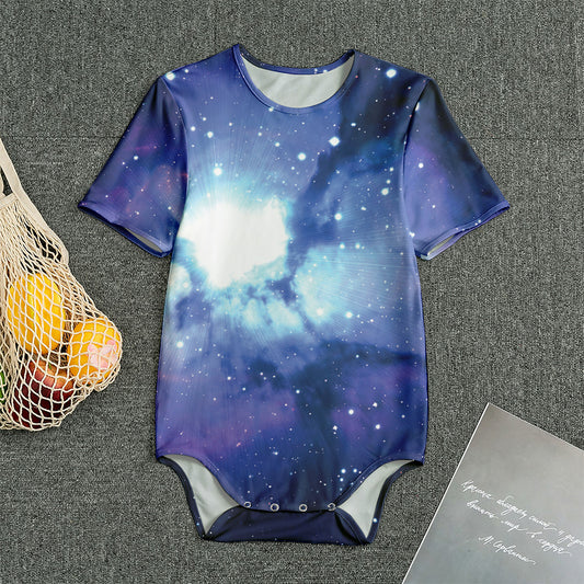Nebula Space Print Men's Bodysuit