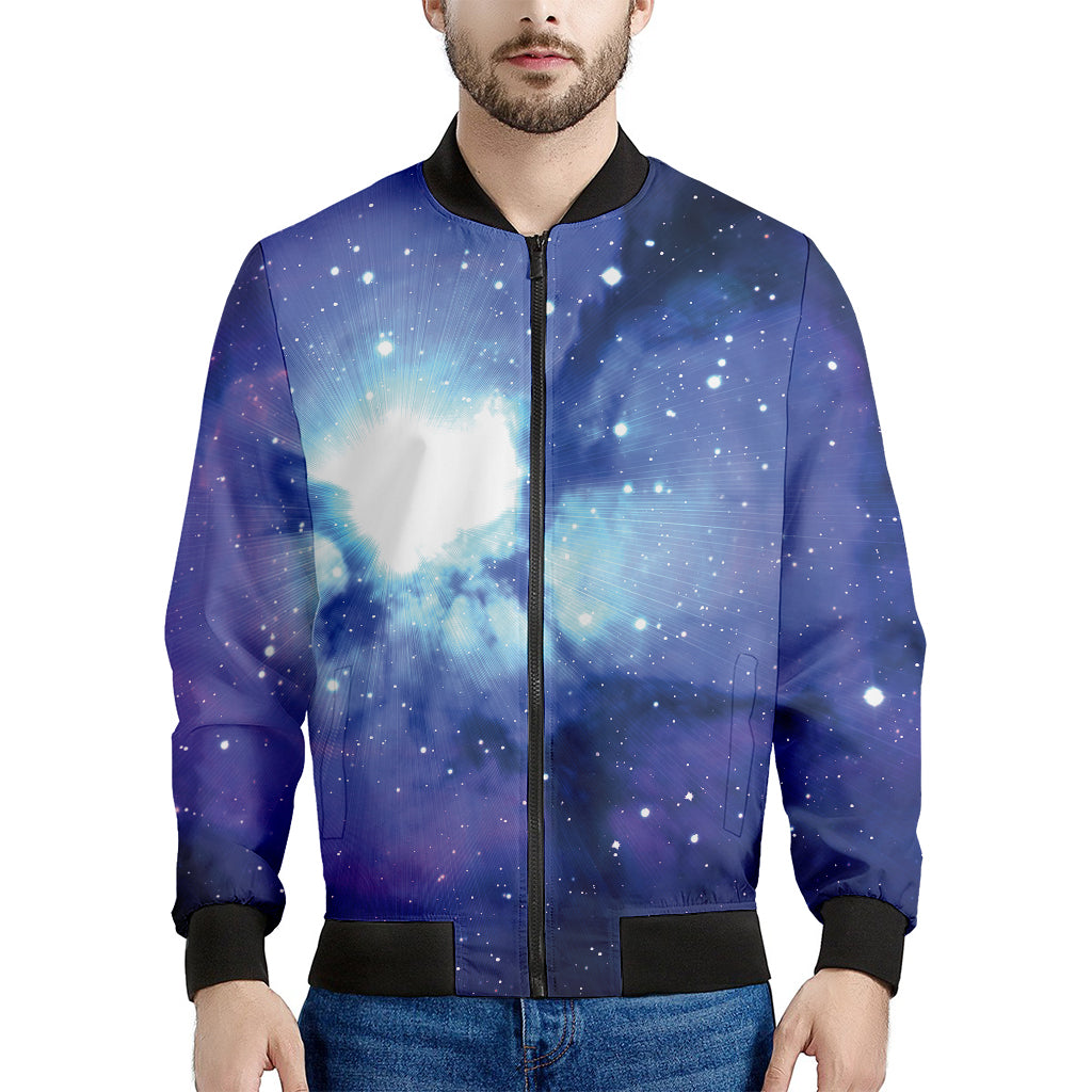 Nebula Space Print Men's Bomber Jacket