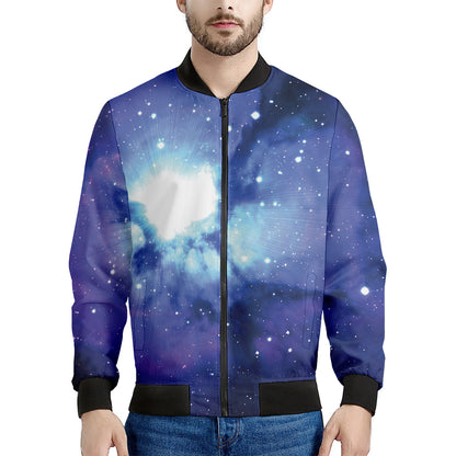 Nebula Space Print Men's Bomber Jacket