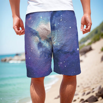 Nebula Space Print Men's Cargo Shorts