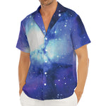Nebula Space Print Men's Deep V-Neck Shirt