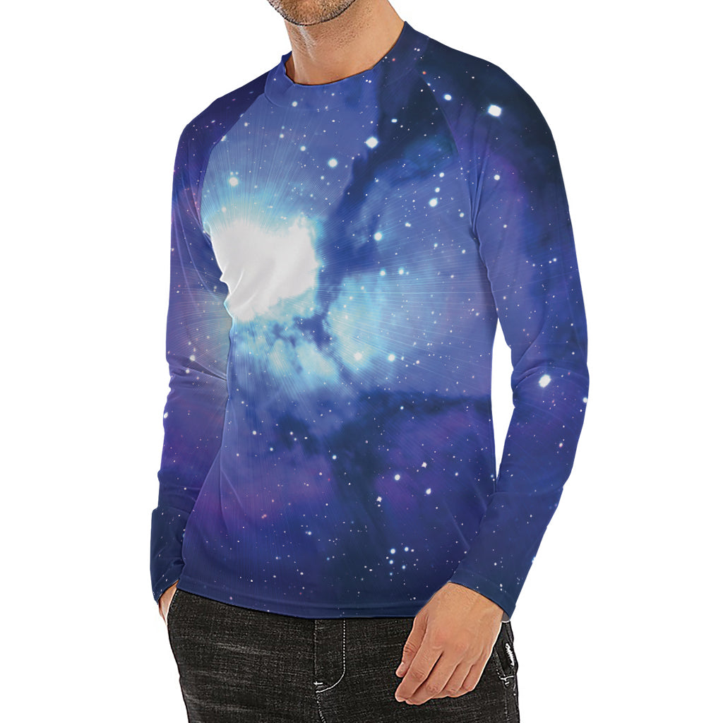 Nebula Space Print Men's Long Sleeve Rash Guard