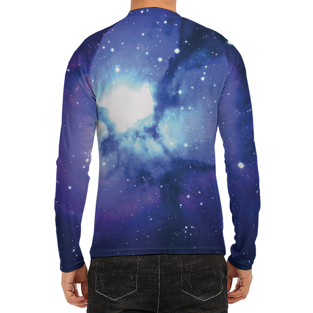 Nebula Space Print Men's Long Sleeve Rash Guard