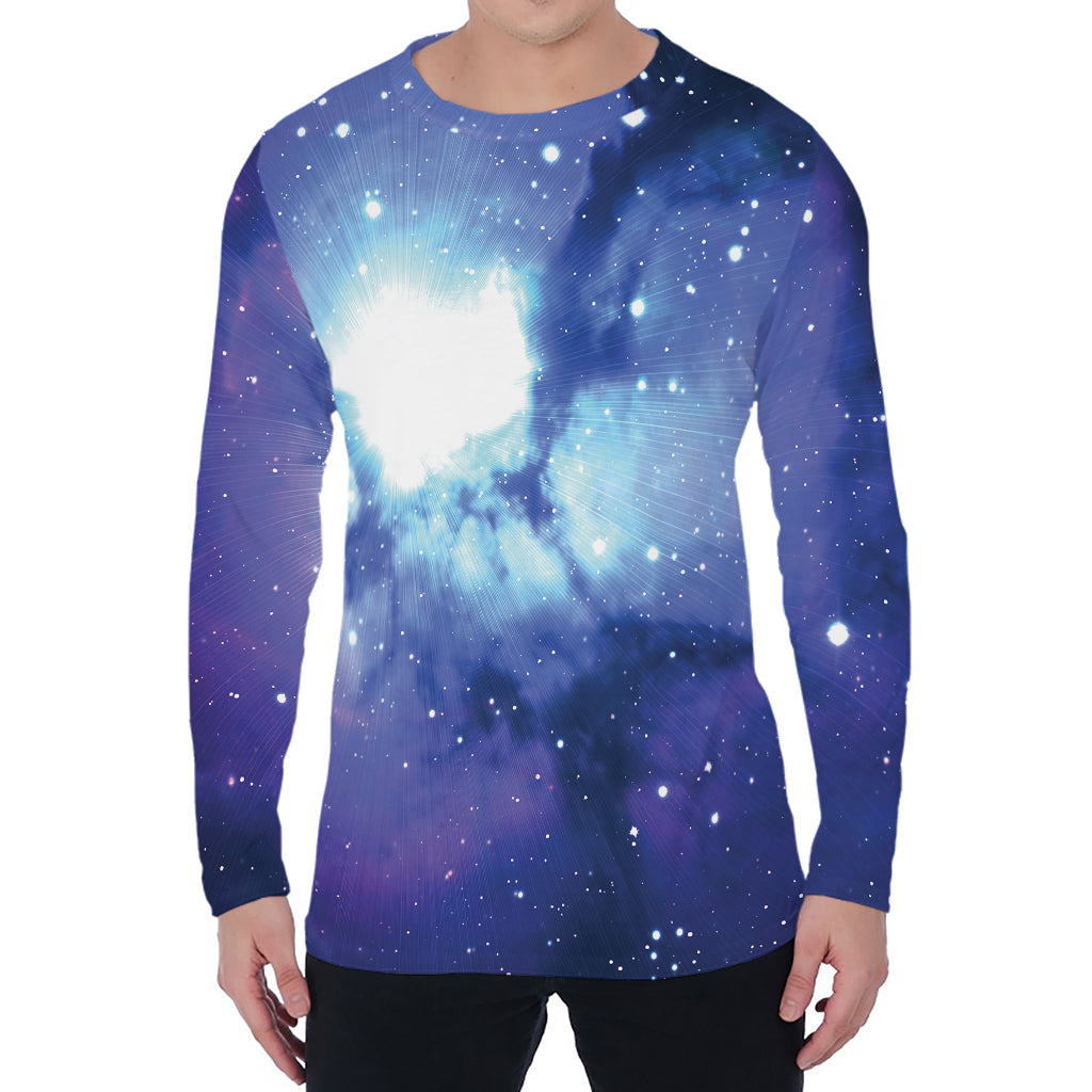 Nebula Space Print Men's Long Sleeve T-Shirt