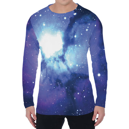 Nebula Space Print Men's Long Sleeve T-Shirt