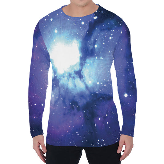 Nebula Space Print Men's Long Sleeve T-Shirt