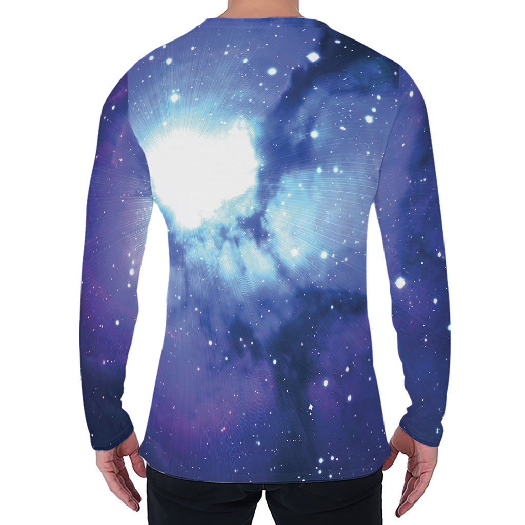 Nebula Space Print Men's Long Sleeve T-Shirt