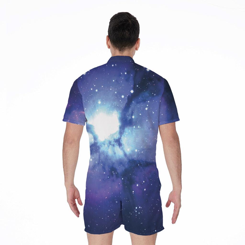 Nebula Space Print Men's Rompers