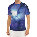 Nebula Space Print Men's Short Sleeve Rash Guard