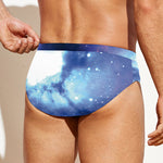 Nebula Space Print Men's Swim Briefs