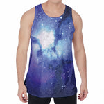 Nebula Space Print Men's Velvet Tank Top