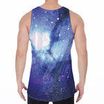 Nebula Space Print Men's Velvet Tank Top